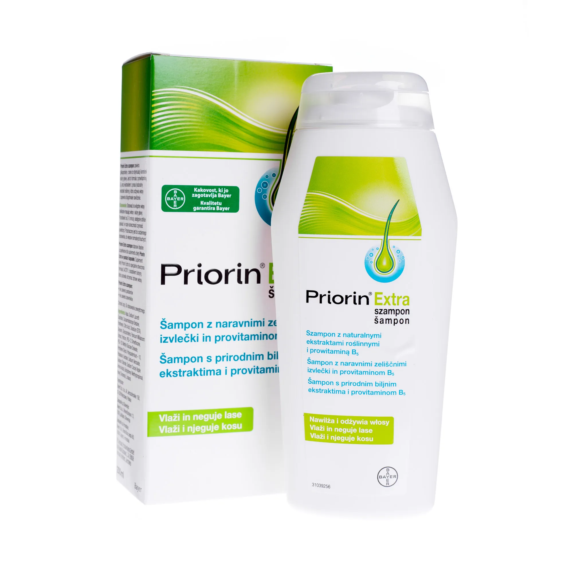 Priorin Extra, szampon z naturalnymi ekstraktami roślinnymi i prowitaminą B5, 200 ml