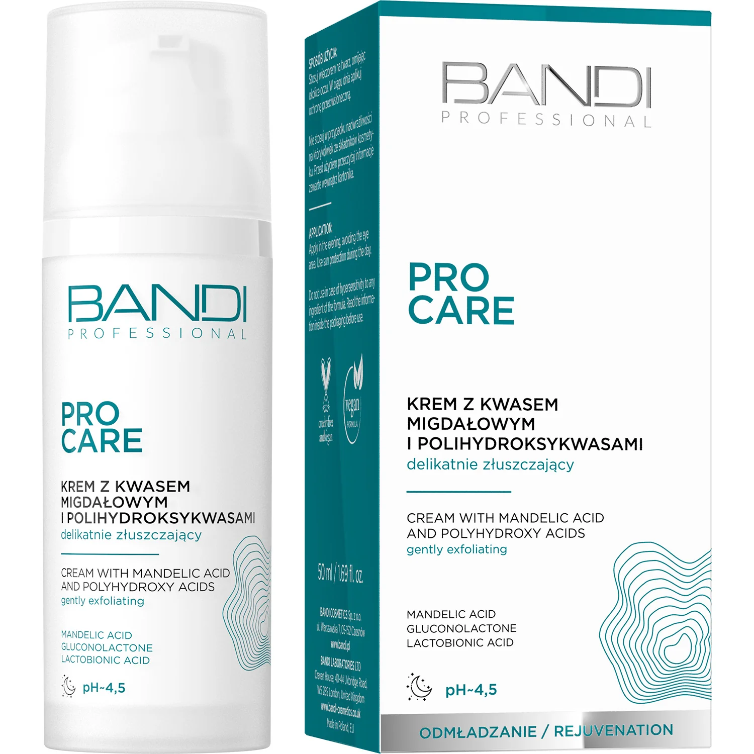 Bandi Pro Care krem z kwasem migdałowym i polihydrokwasami, 50 ml