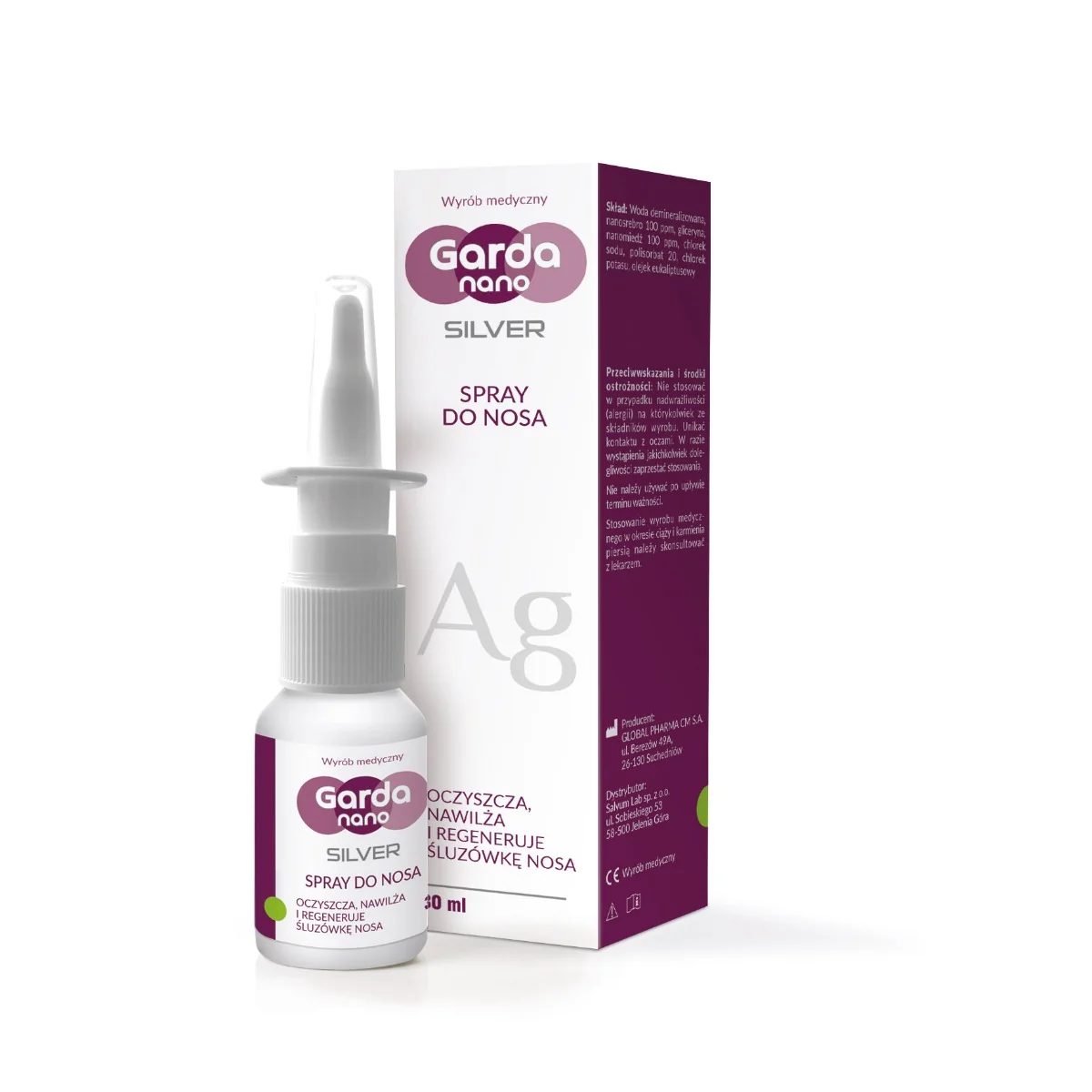 Garda Nano Silver spray do nosa, 30 ml