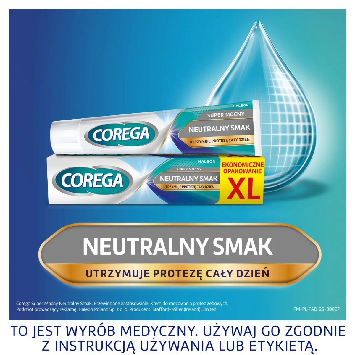 Corega Super Mocny XL krem mocujący do protez zębowych, smak neutralny, 70 g
