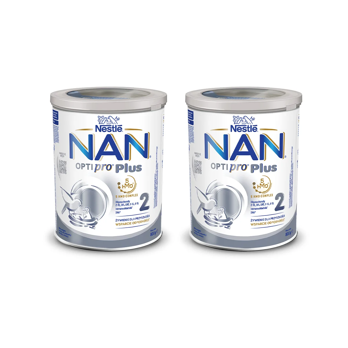 Nestle NAN Optipro Plus 2 HM-O 2x800 g, mleko modyfikowane powyżej 6 miesiąca