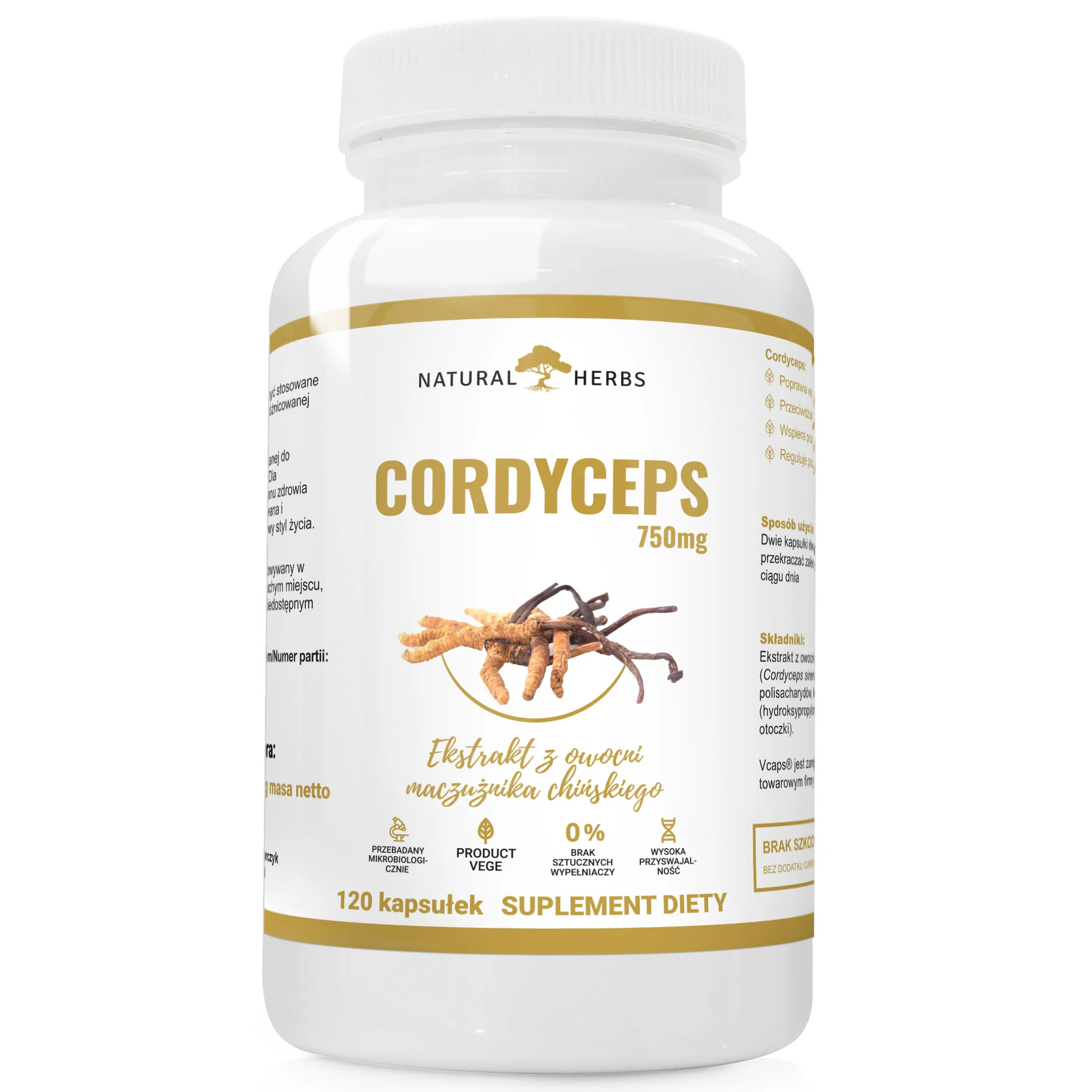 Natural Herbs Cordyceps 120 kapsułek