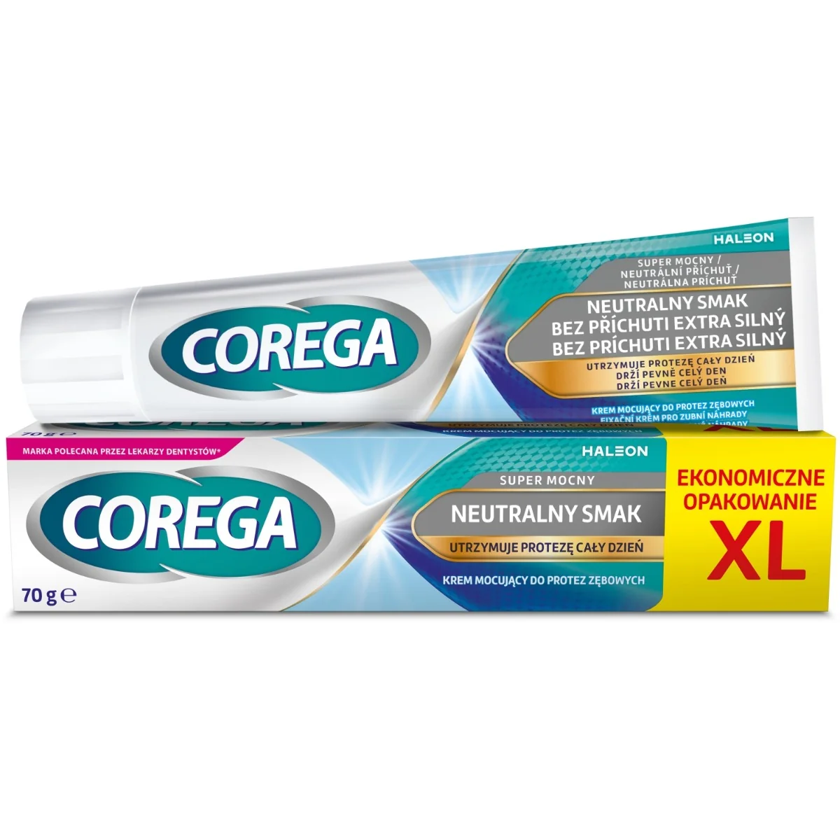 Corega Super Mocny XL krem mocujący do protez zębowych, smak neutralny, 70 g