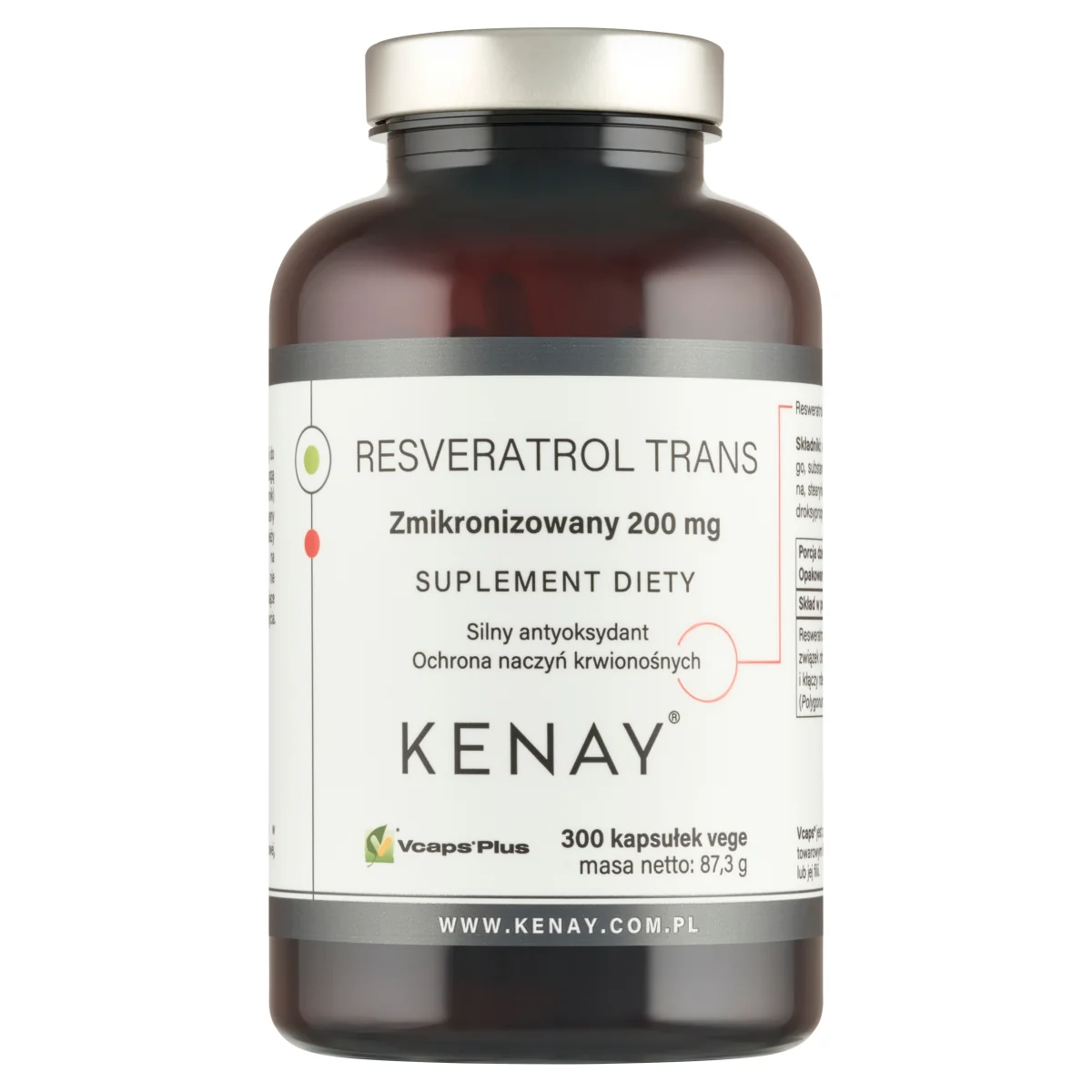 KenayAG Resveratrol Trans 200mg, suplement diety, 300 kapsułek