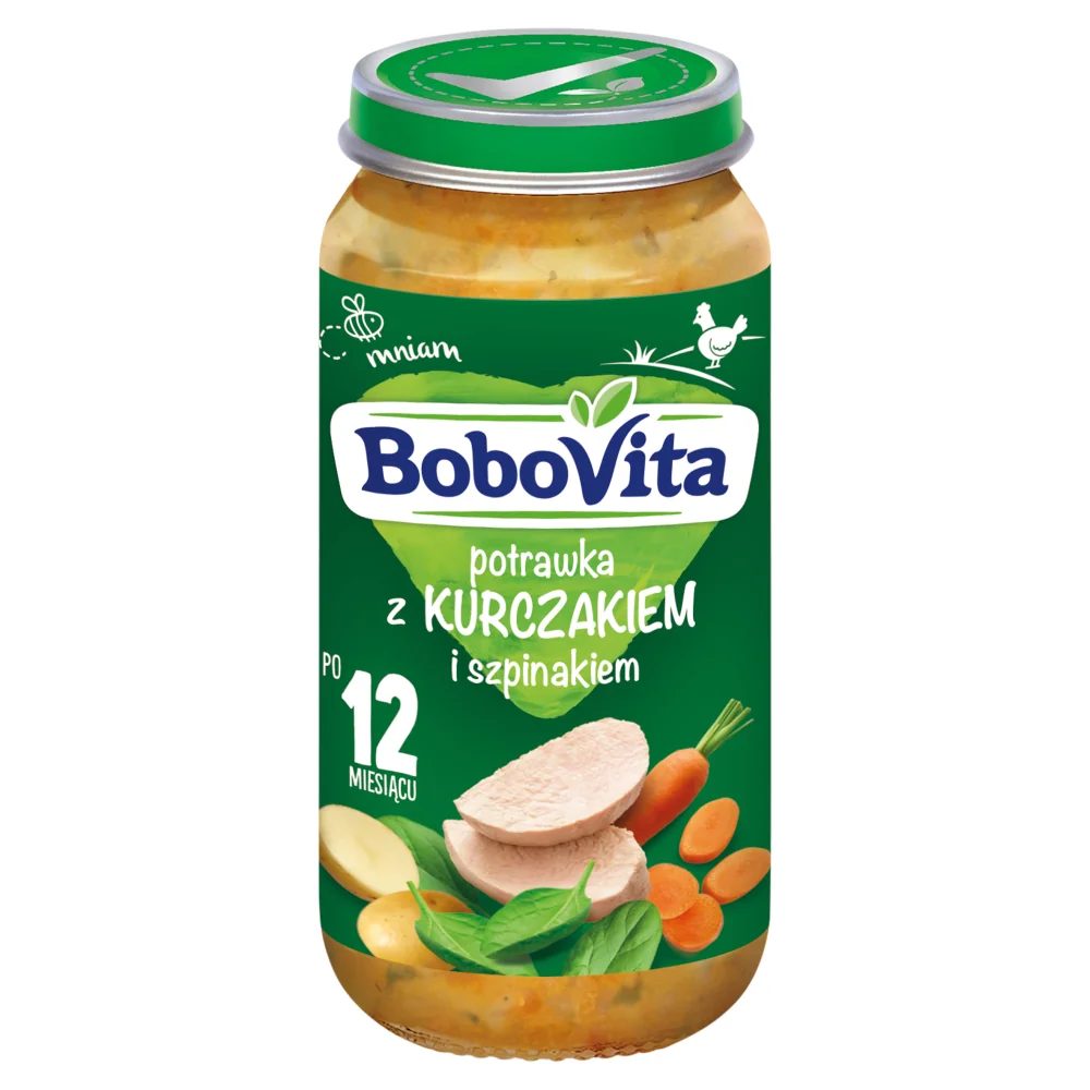 BoboVita potrawka z kurczakiem i szpinakiem, 250 g