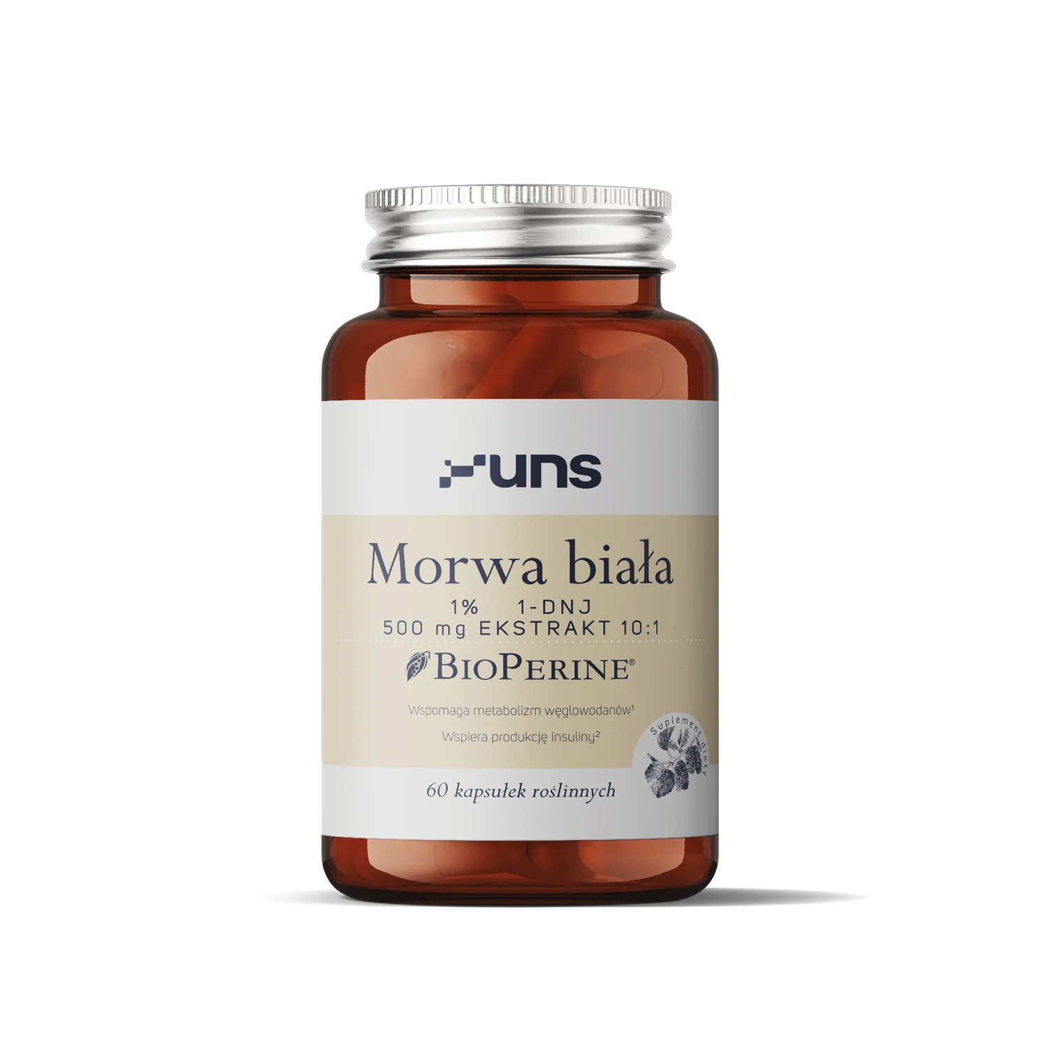 UNS Morwa biała + BioPerine® 60 kapsułek wege