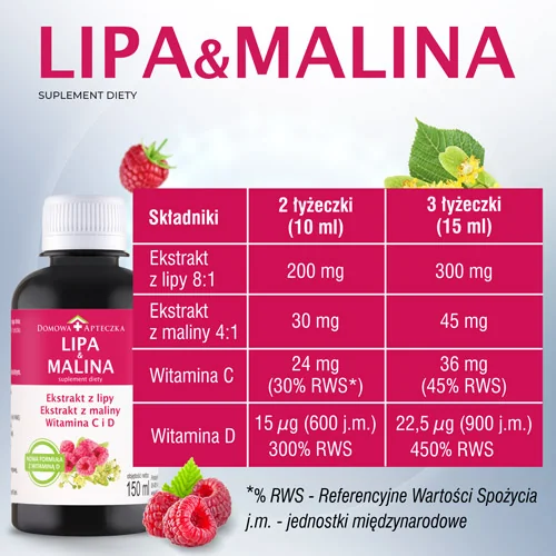 Domowa Apteczka Lipa & Malina płyn, 150 ml