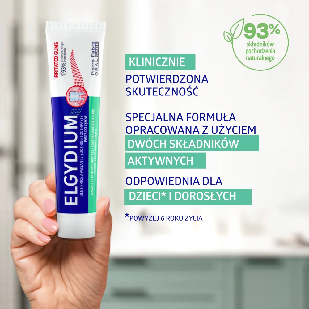 Elgydium pasta do zębów na podrażnione dziąsła, 75 ml