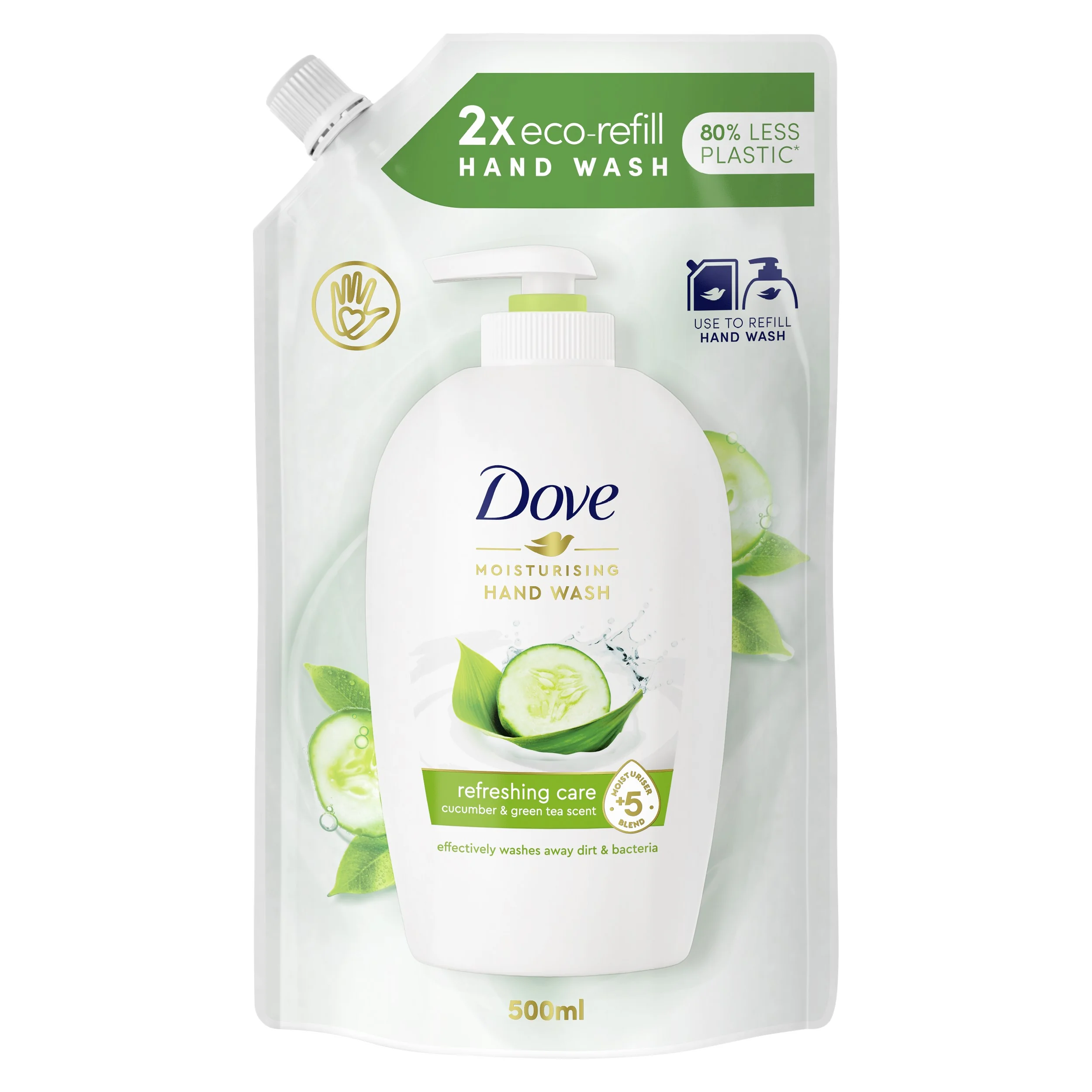 Dove Caring Hand Wash Cucumber mydło w płynie – zapas, 500 ml