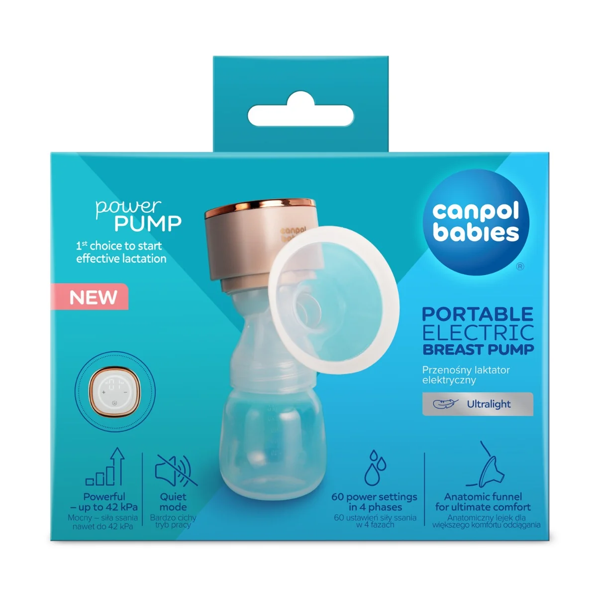 Canpol Babies PowerPump przenośny laktator elektryczny, 1 sztuka