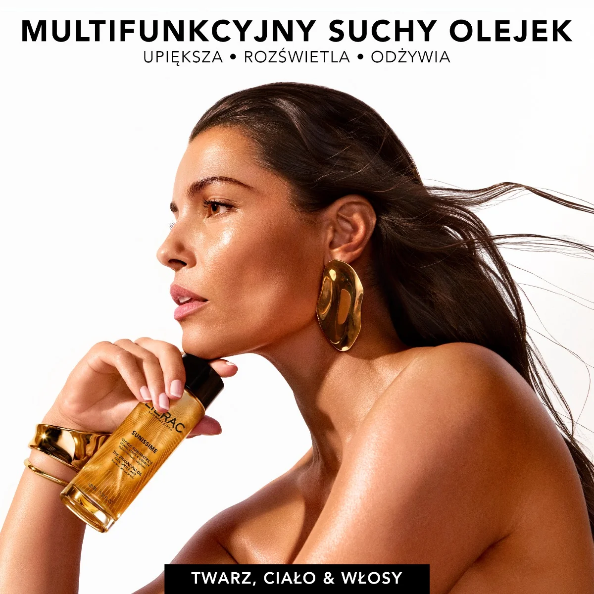 Lierac Sunissime multifunkcyjny suchy olejek dodający blasku z drobinkami złota, 100 ml