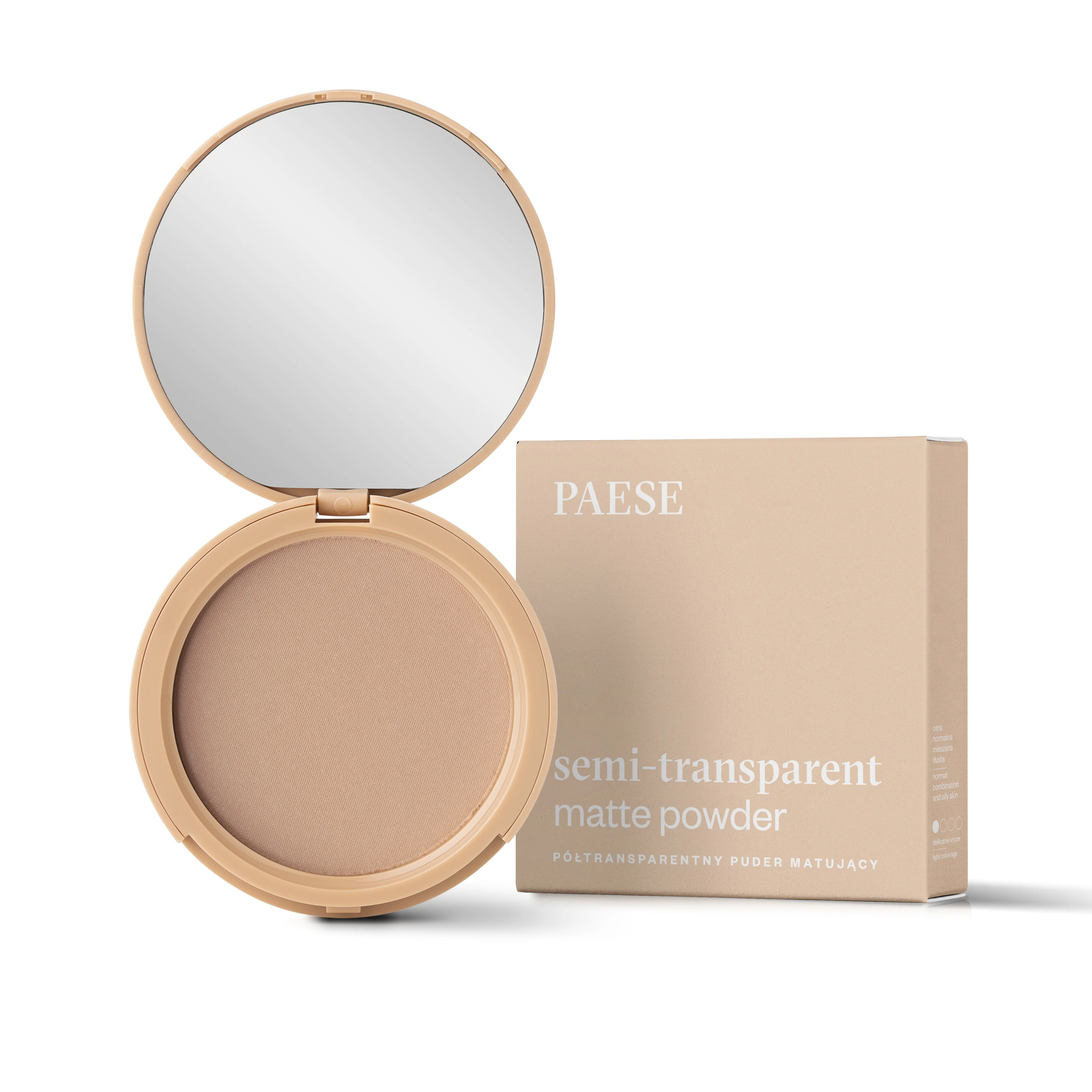 Paese puder półtransprentny matujący, 5A naturalny, 9 g
