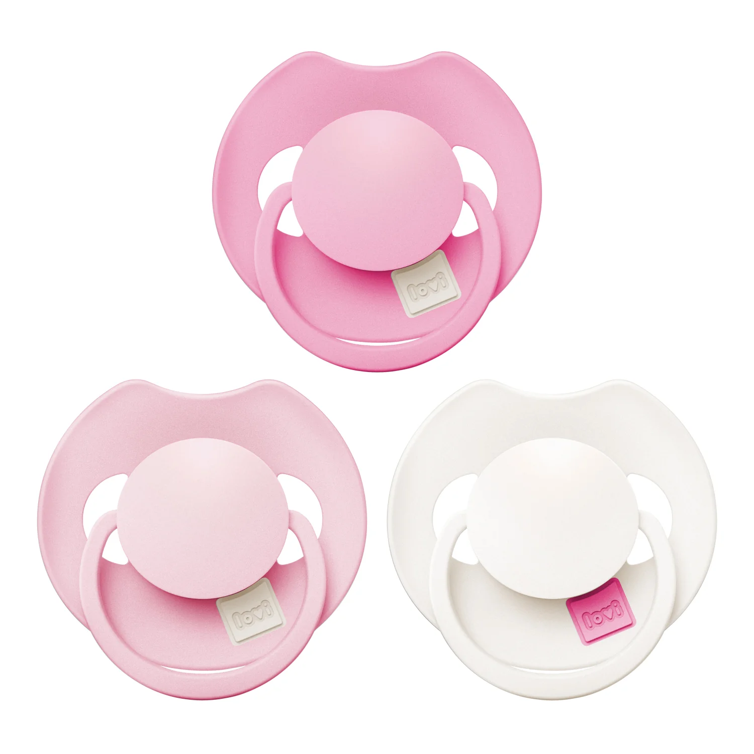 Lovi Prime smoczek silikonowy dynamiczny 18+m Peony Pink 34/456, 3 sztuki