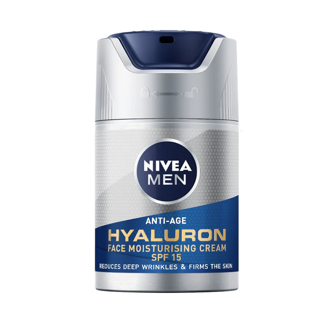 Nivea Men Hyaluron Przeciwzmarszczkowy krem do twarzy dla mężczyzn z kwasem hialuronowym, 50 ml