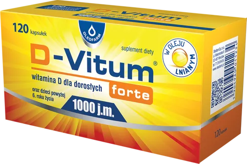 D-Vitum Forte 1000 j.m., 120 kapsułek