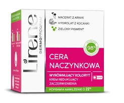 Lirene CERA NACZYNKOWA wyrównujący koloryt krem redukujący zaczerwienienia na dzień, 50 ml