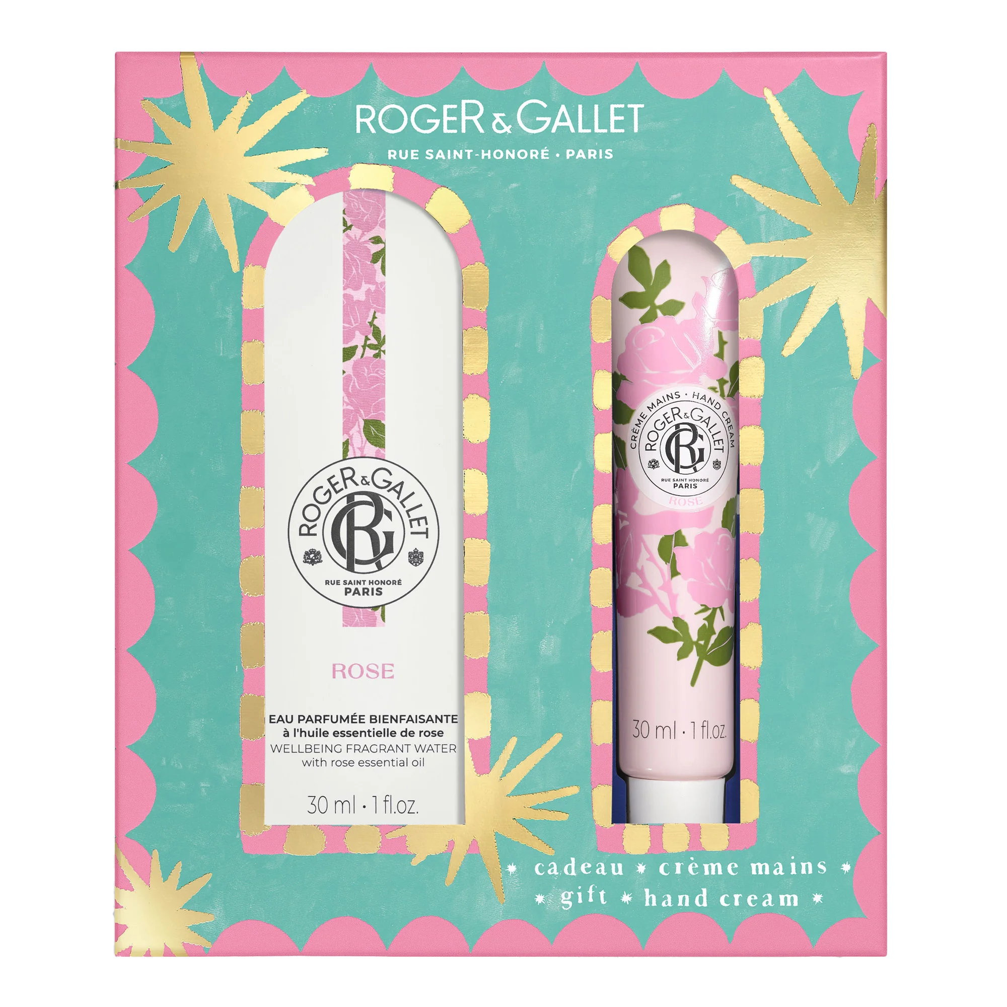 Roger & Gallet Zestaw woda Rose, 30 ml + krem do rąk, 30 ml