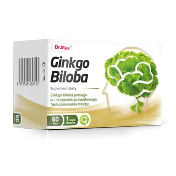 Ginkgo Biloba Dr.Max, suplement diety, 60 kapsułek 