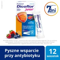 Dicoflor Junior, suplement diety, 12 saszetek z proszkiem