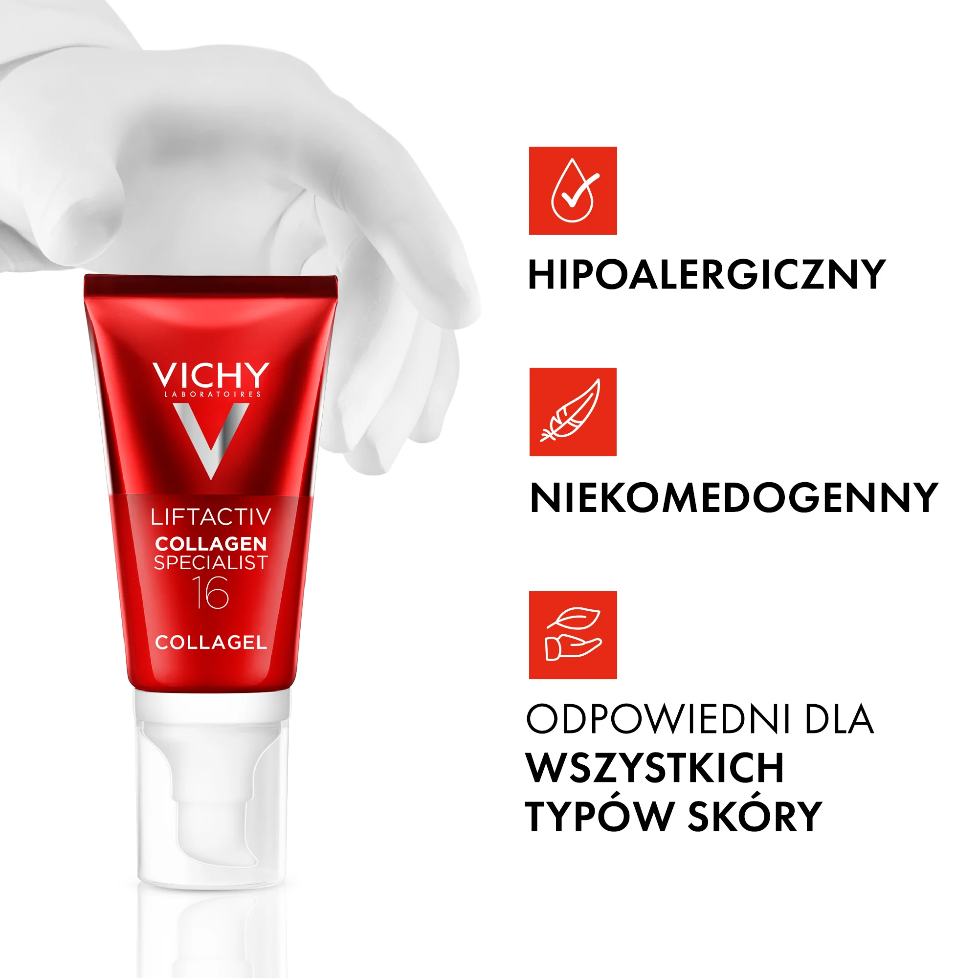Vichy Liftactiv Collagen Specialist 16 żel krystaliczny do twarzy, 50 ml