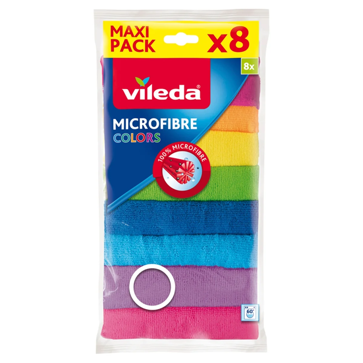 Vileda Microfibre Colors ściereczka, 8 sztuk