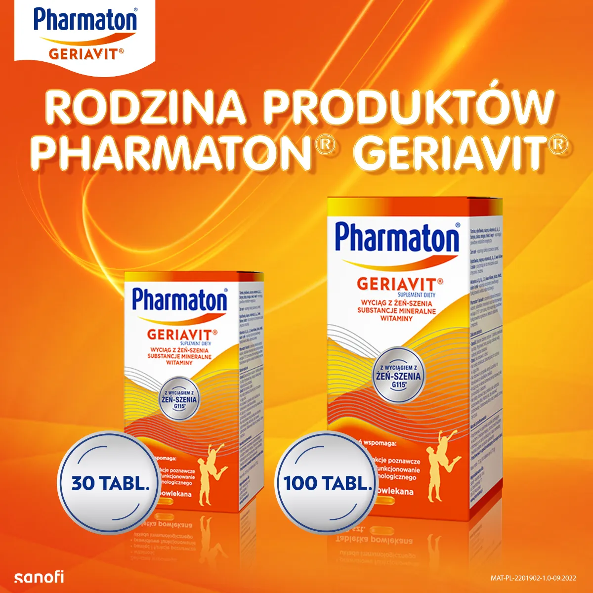 Geriavit Pharmaton, suplement diety, 100 + 30 tabletek 