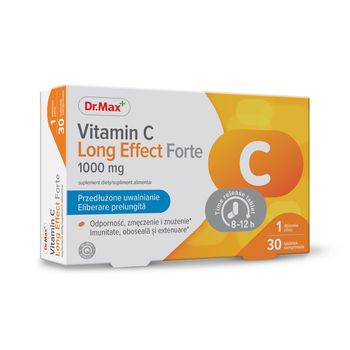 Vitamin C Long Effect Forte 1000 mg Dr.Max, suplement diety, 30 tabletek 