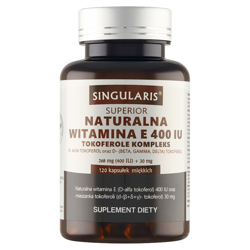 Singularis Superior Naturalna Witamina E 400 UI Tokoferole Kompleks 120 kapsułek