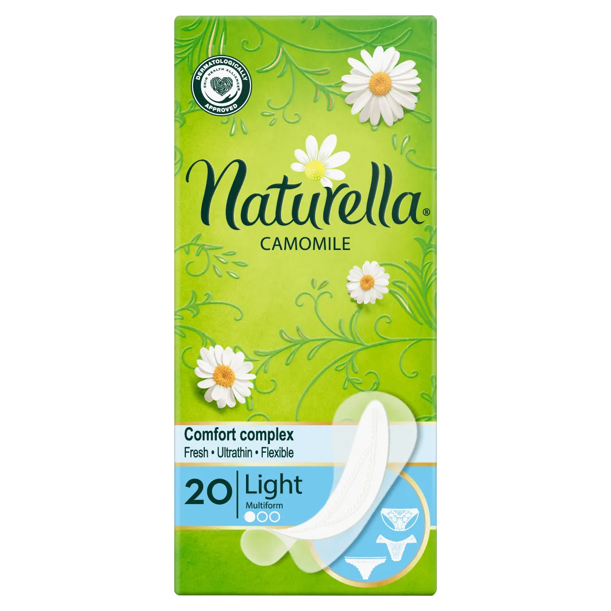 Naturella Light Multiform Camomile, wkładki higieniczne, 20 sztuk