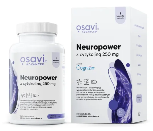 Osavi Neuropower z Cytykoliną 250 mg 60 kapsułek wegańskich