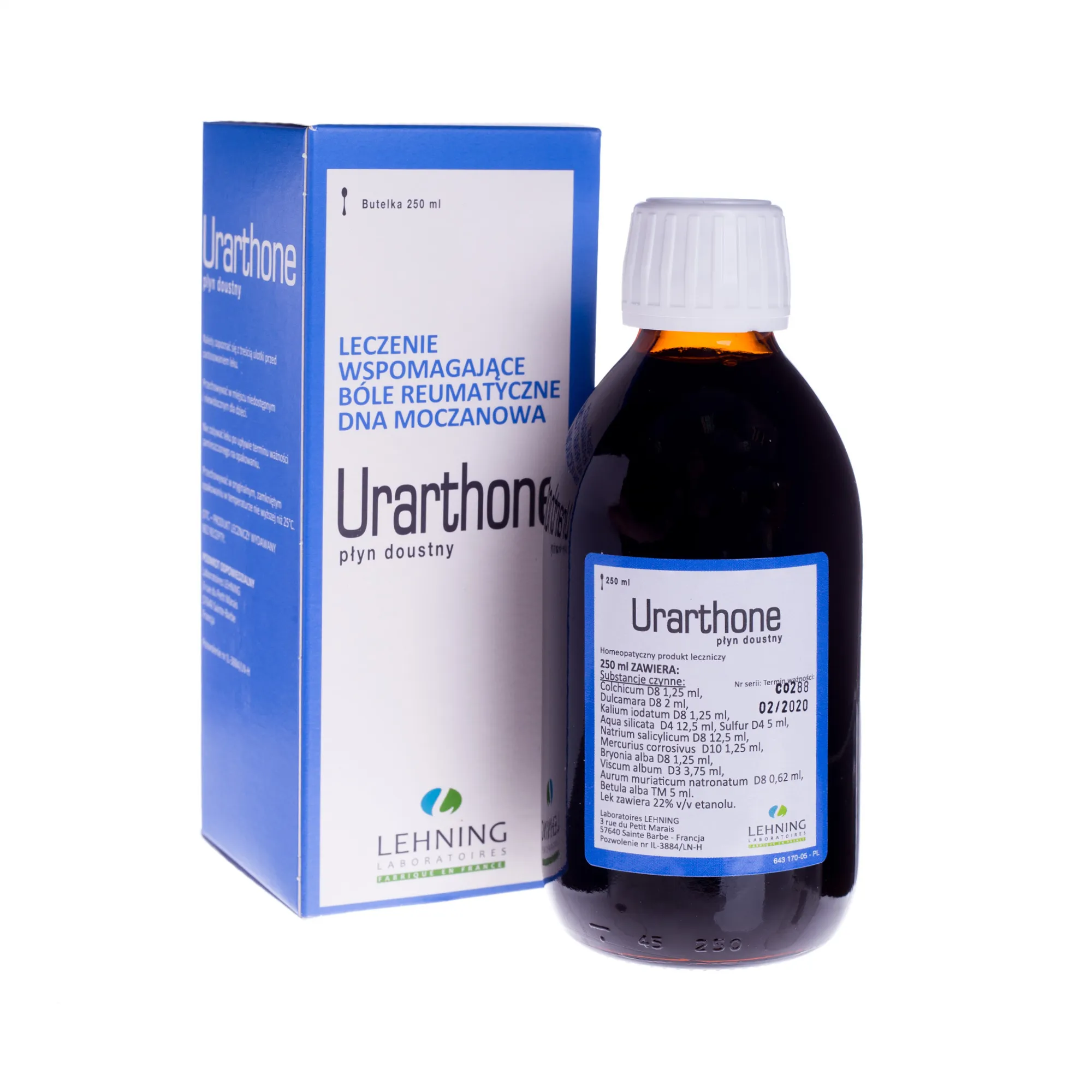 Lehning Urarthone, płyn doustny, 250 ml 