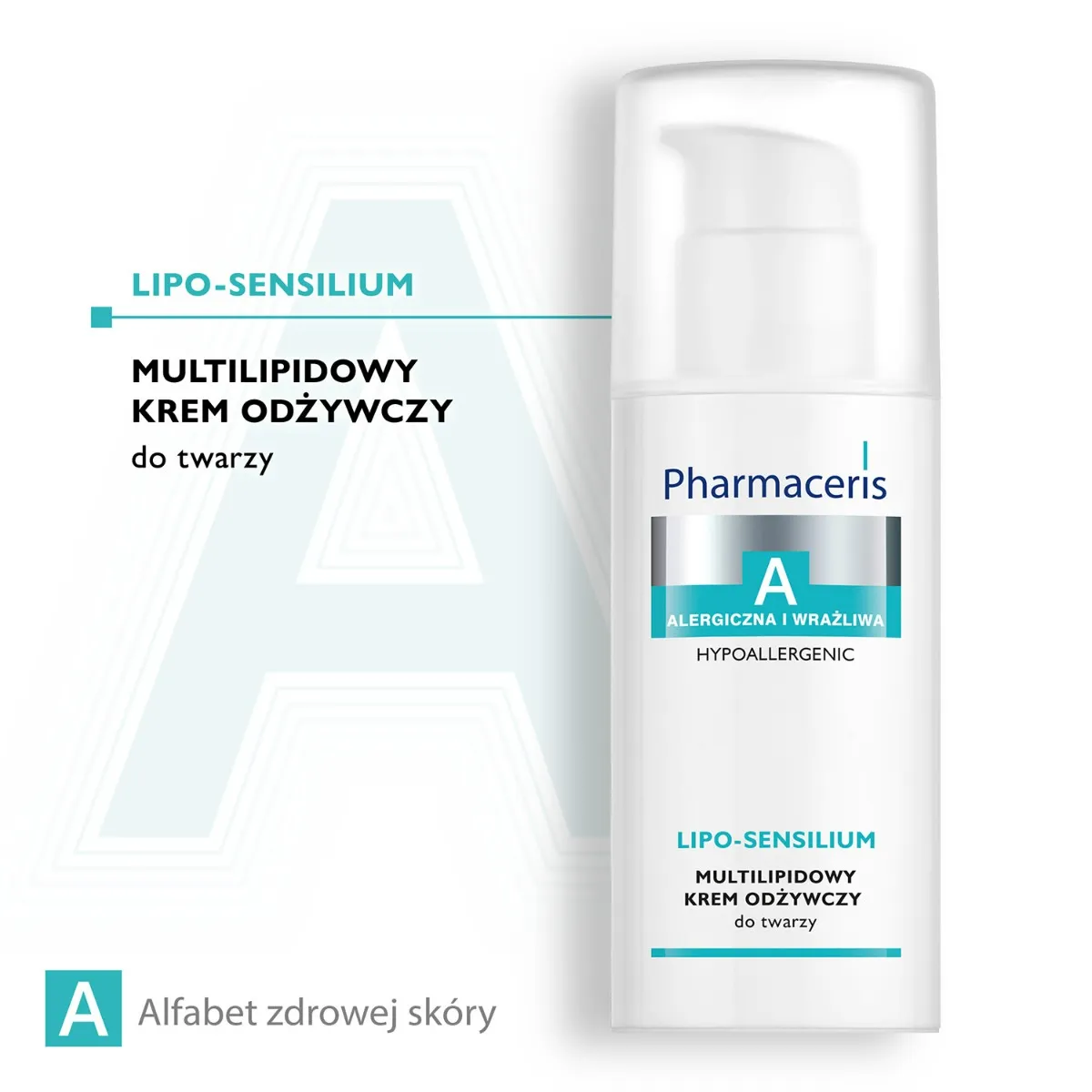 Pharmaceris A Lipo-Sensilium, multilipidowy krem odżywczy do twarzy, skóra alergiczna i wrażliwa, 50 ml 