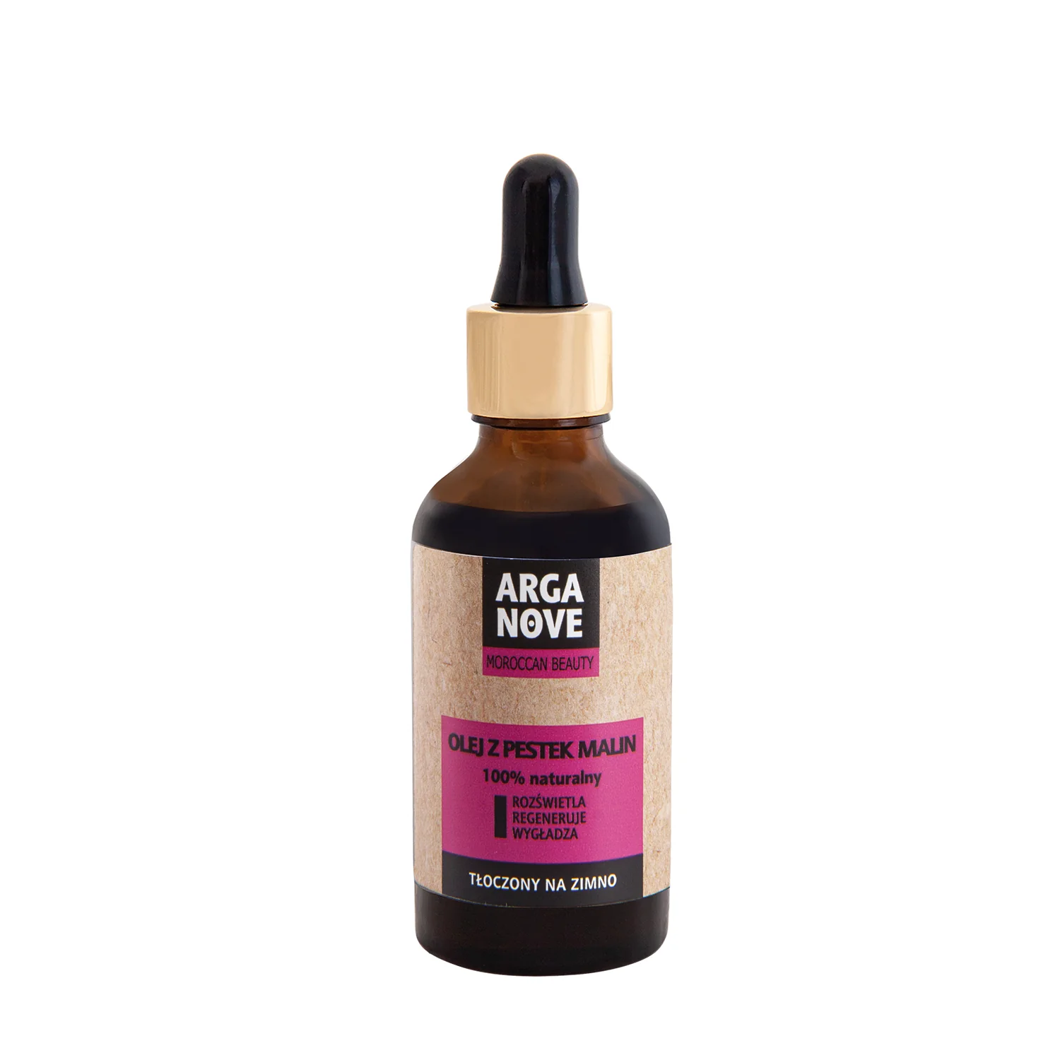 Arganove Moroccan Beauty olej z pestek malin nierafinowany, tłoczony na zimno, 50 ml