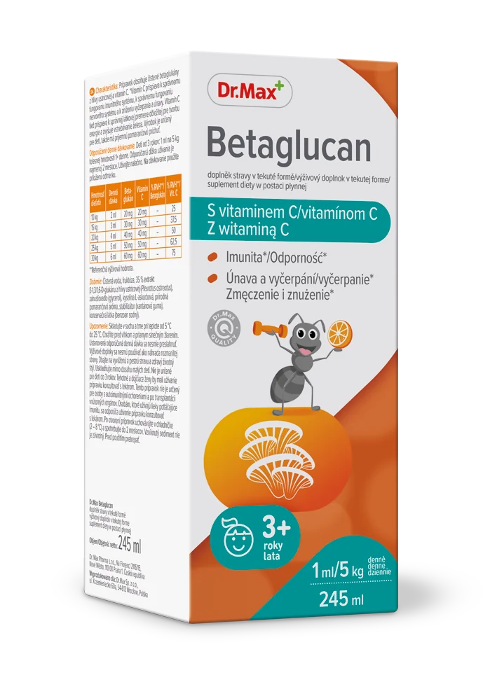 Dr.Max Betaglucan + Vitamin C suplement diety, 245 ml