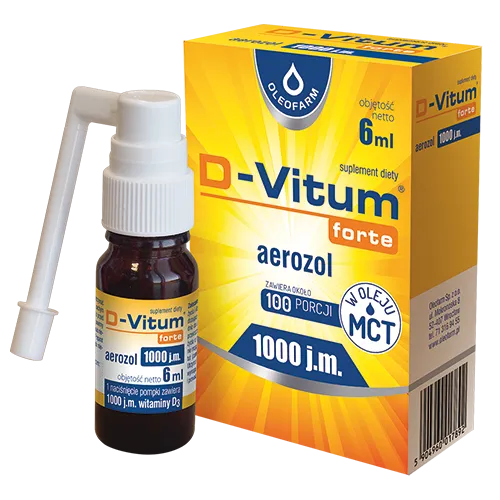 Oleofarm D-Vitum forte 1000 j.m., aerozol, suplement diety, 6 ml