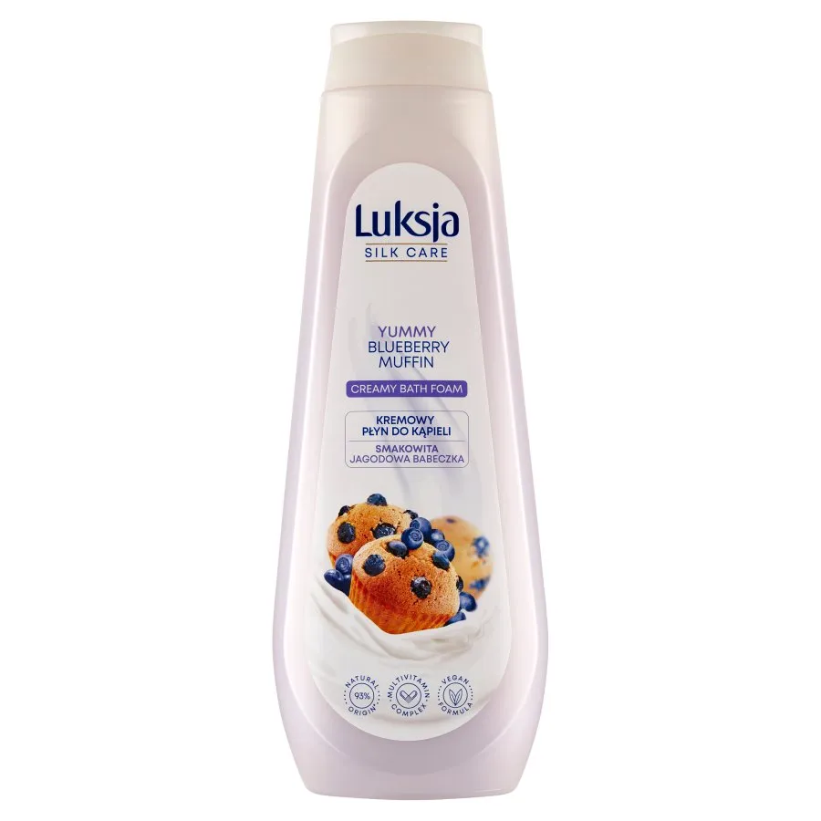 Luksja Silk Care kremowy płyn do kąpieli Smakowita jagodowa babeczka, 900 ml