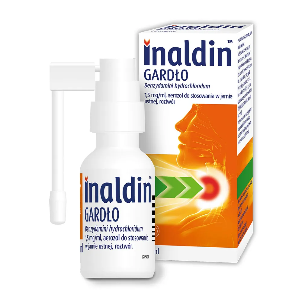 Inaldin Gardło, 1,5 mg/ml, aerozol do stosowania w jamie ustnej, roztwór, 30 ml