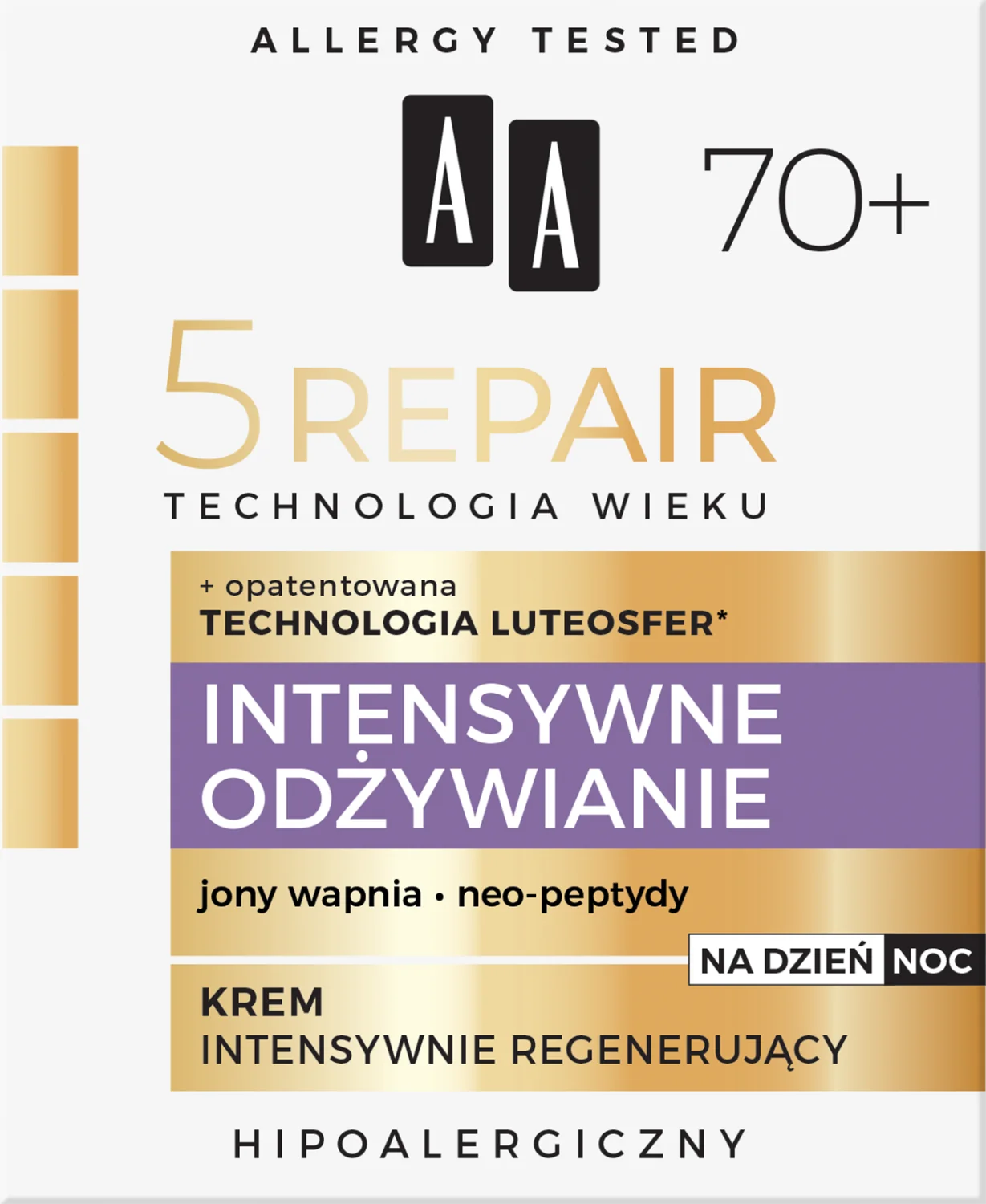 AA 5Repair Intensywne Odżywianie intensywnie regenerujący krem na dzień i na noc 70+, 50 ml
