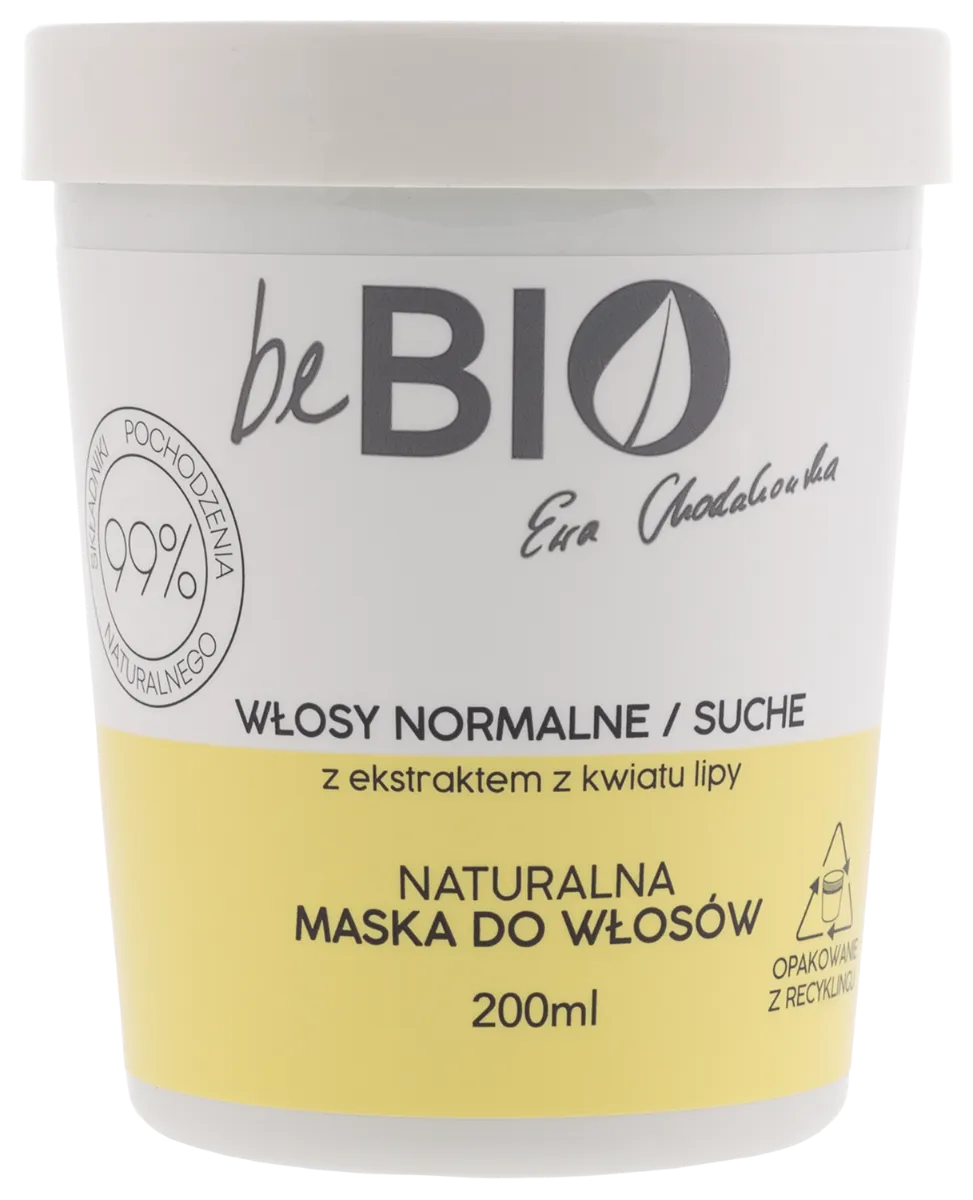 beBIO Ewa Chodakowska naturalna maska do włosów normalnych / suchych, 200 ml