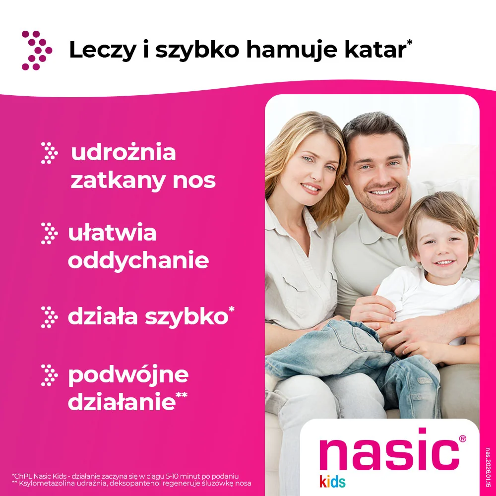 Nasic kids (0,05 mg + 5,0 mg)/dawkę, aerozol do nosa