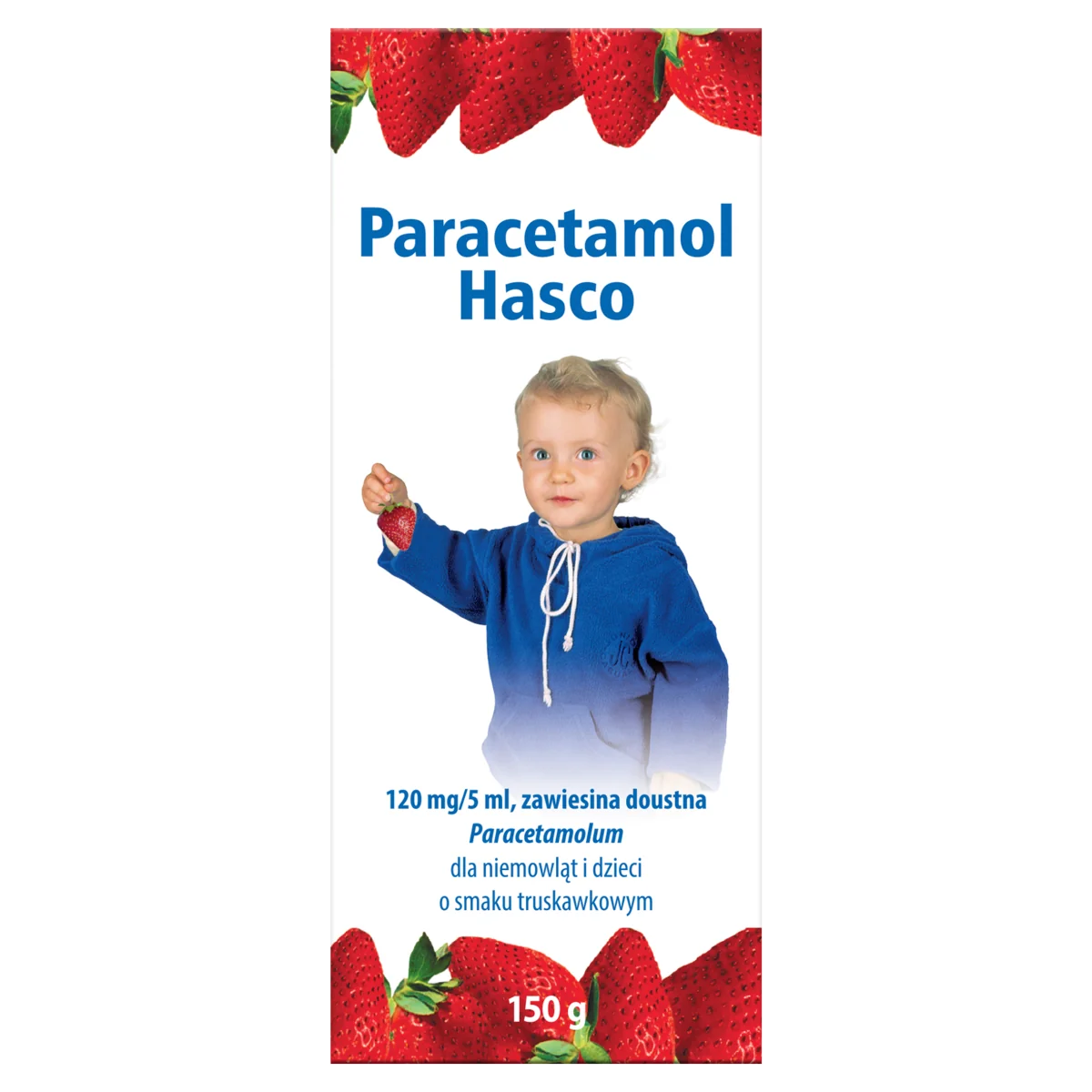 Paracetamol Hasco 120 mg/5 ml zawiesina doustna o smaku truskawkowym, 150 g