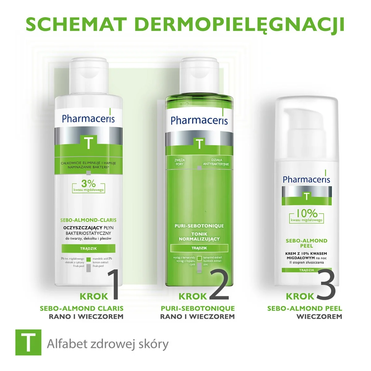 Pharmaceris T Sebo-Almond Peel krem z 10% kwasem migdałowym na noc, II stopień złuszczenia, 50 ml