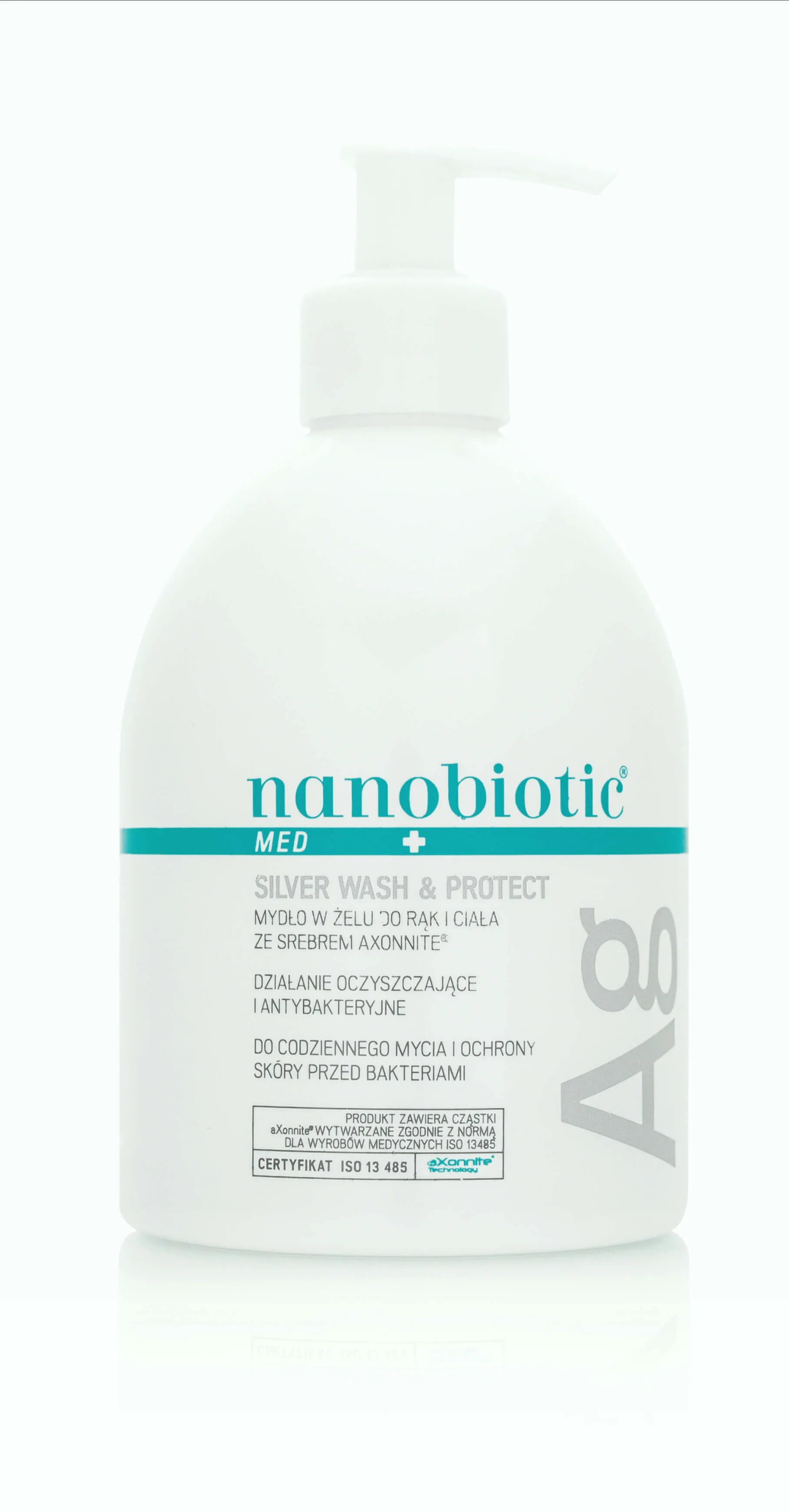 Nanobiotic Med Silver Wash Protect, mydło w żelu do rąk i ciała ze srebrem aXonnite, 500ml