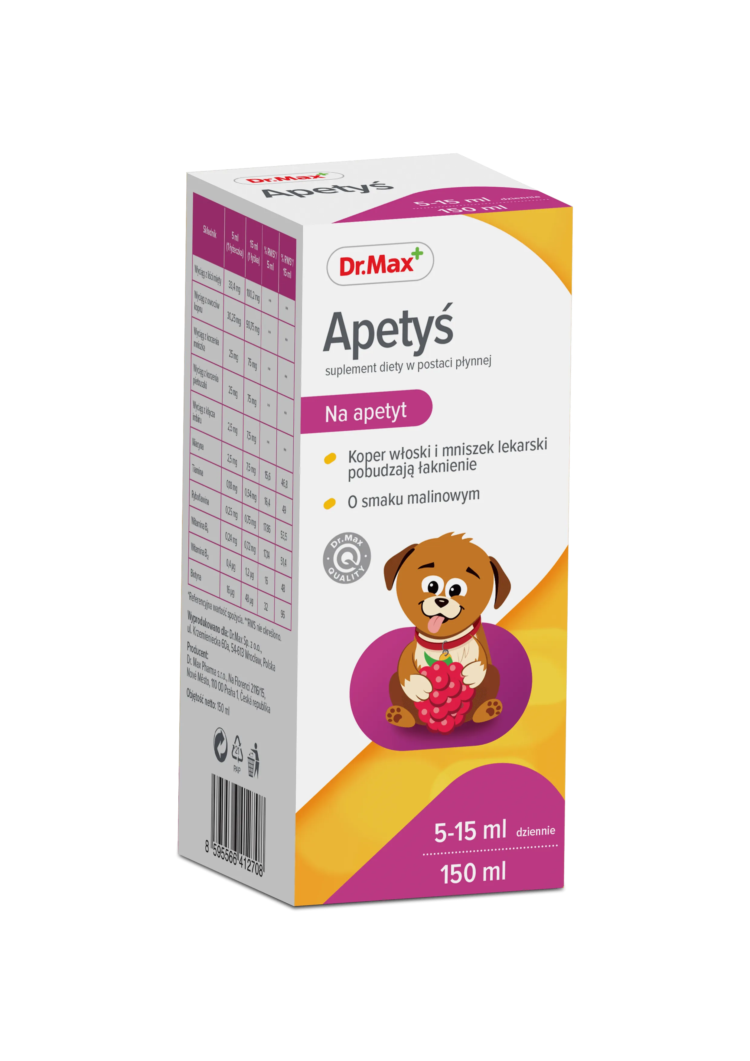 Apetyś Dr.Max, suplement diety, 150 ml