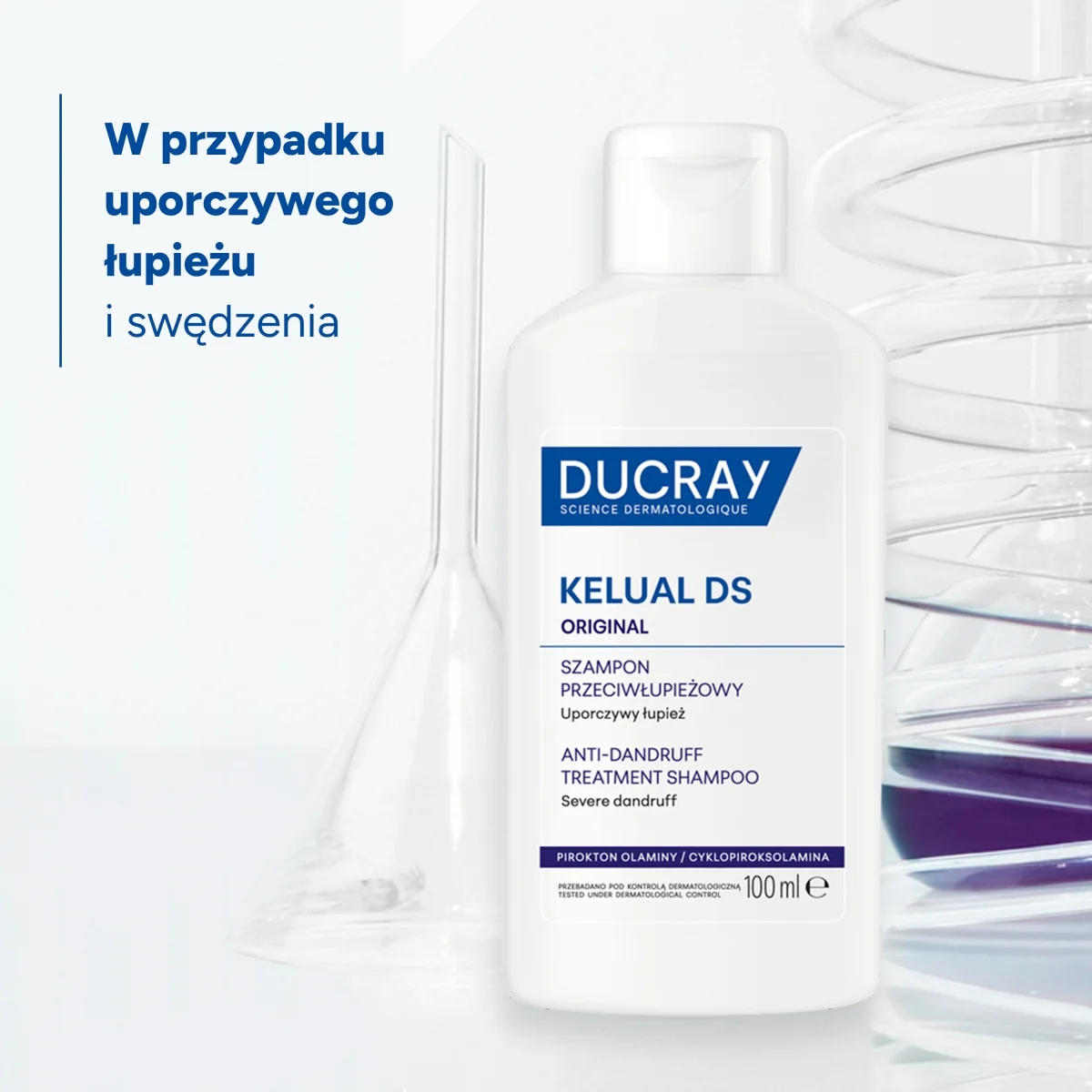 Ducray Kelual DS Orginal szampon do postępowania w ciężkich stanach łupieżowych, 100 ml