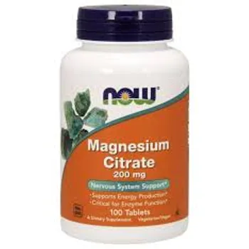 Now Foods Magnesium Citrate, suplement diety, 100 tabletek 