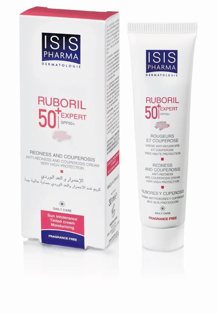 ISIS Pharma Ruboril Expert 50+, krem do skóry naczynkowej, delikatnie koloryzujący, SPF50+, 40 ml