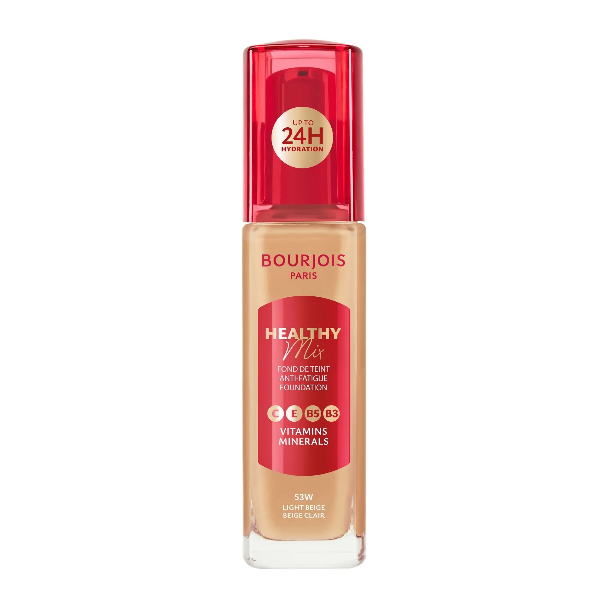 Bourjois Healthy Mix Foundation podkład do twarzy, nawilżający, nr 53W Light Beige, 30 ml
