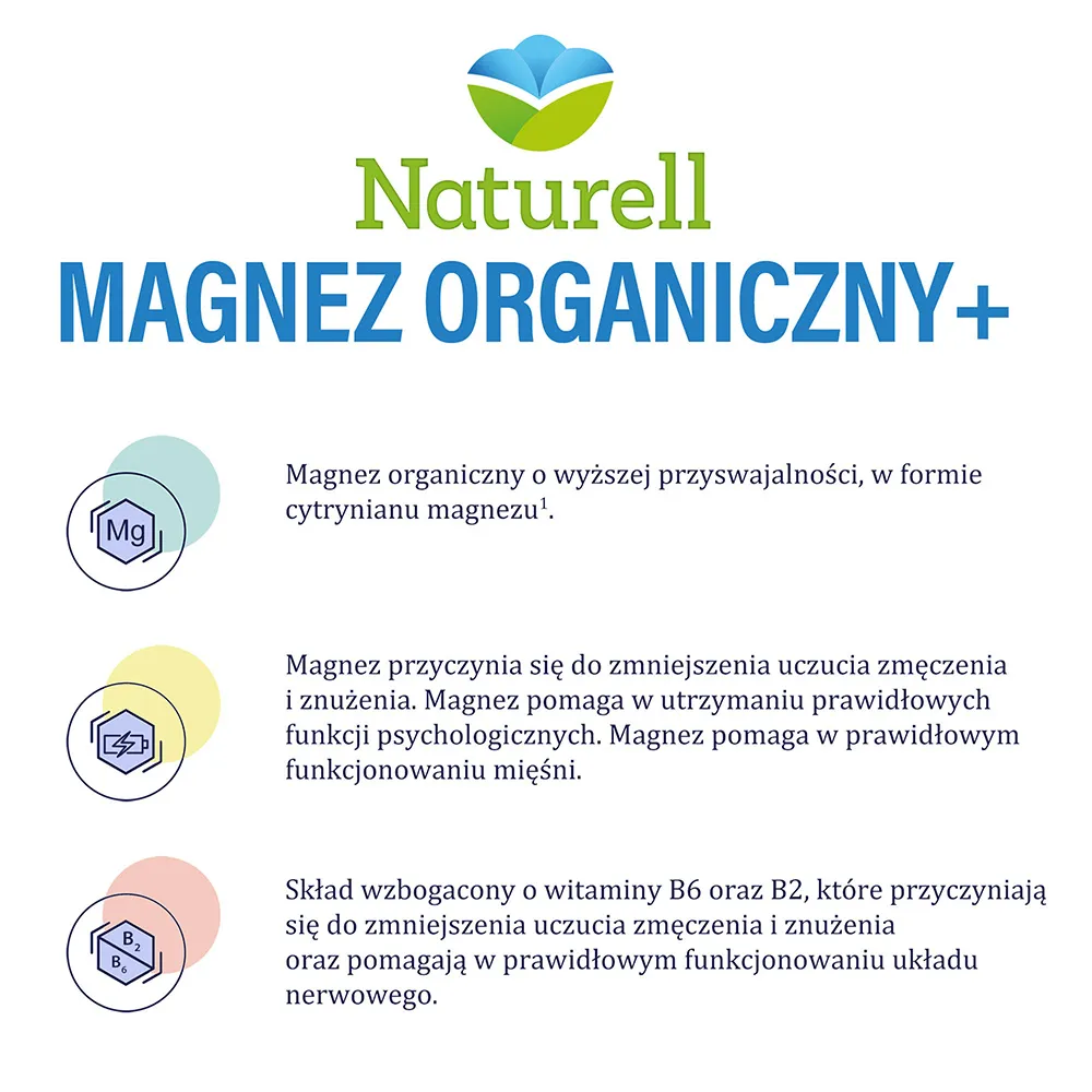 Naturell Magnez Organiczny+, 50 kapsułek 