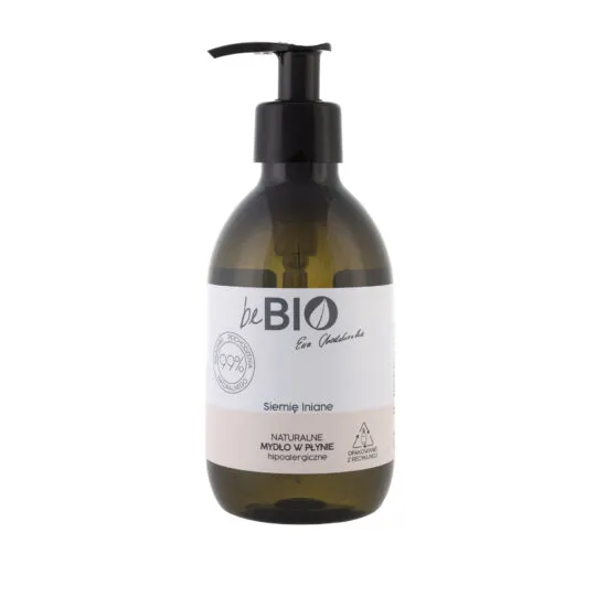 beBIO, Naturalne mydło w płynie SIEMIĘ LNIANE, 300ml
